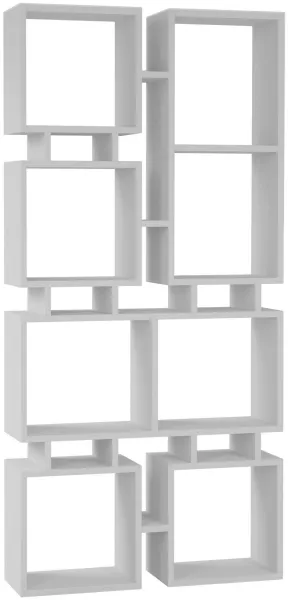 FUNZI LIVING Rail No.1 Regal, mit 8 Fächern - weiße Melamin