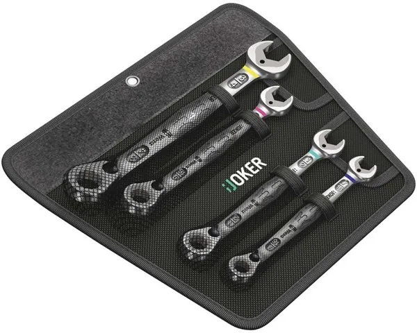 Wera Joker Switch Gabelschlüssel- und Ringsratschen-Set, Zollmaße, 4-teilig