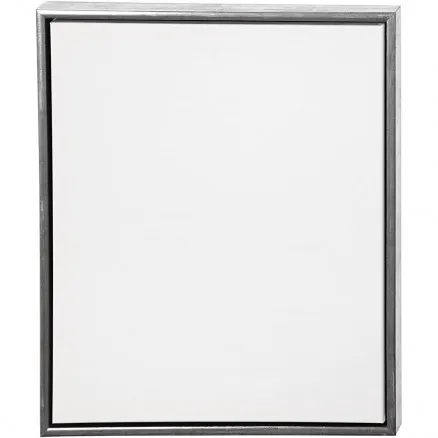 ArtistLine Leinwand mit Rahmen Weiß/Antiksilber 50x60cm/54x64x3cm